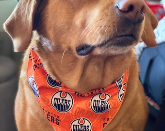 Bandana réversible pour animaux de compagnie des Oilers d’Edmonton