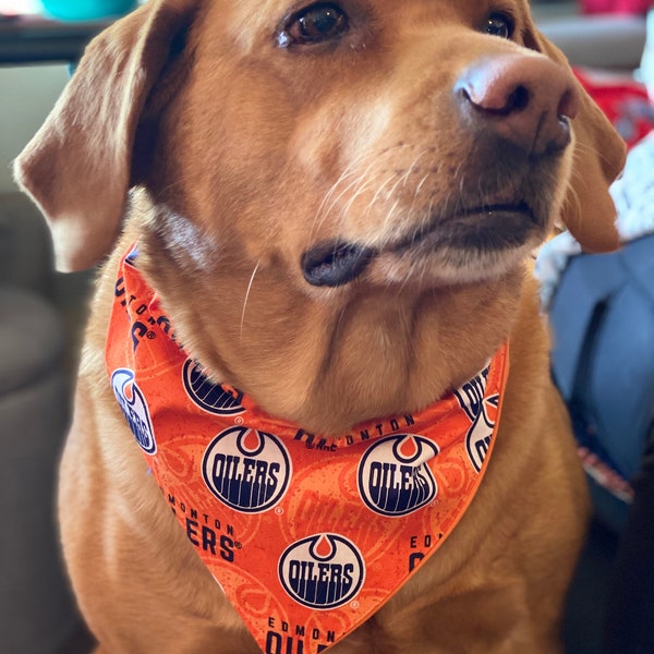 Bandana réversible pour animal de compagnie Oilers d'Edmonton