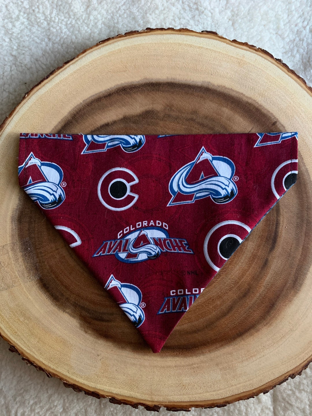 Colorado Avalanche Reversible Pet Bandana Etsy