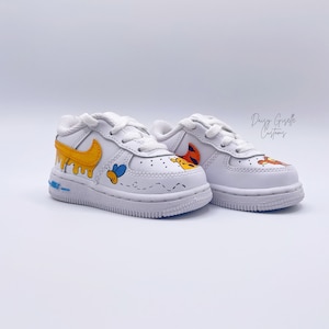 Winnie the Pooh - Custom Kids Air Force 1 - Pooh Bear - Personalized Sneakers