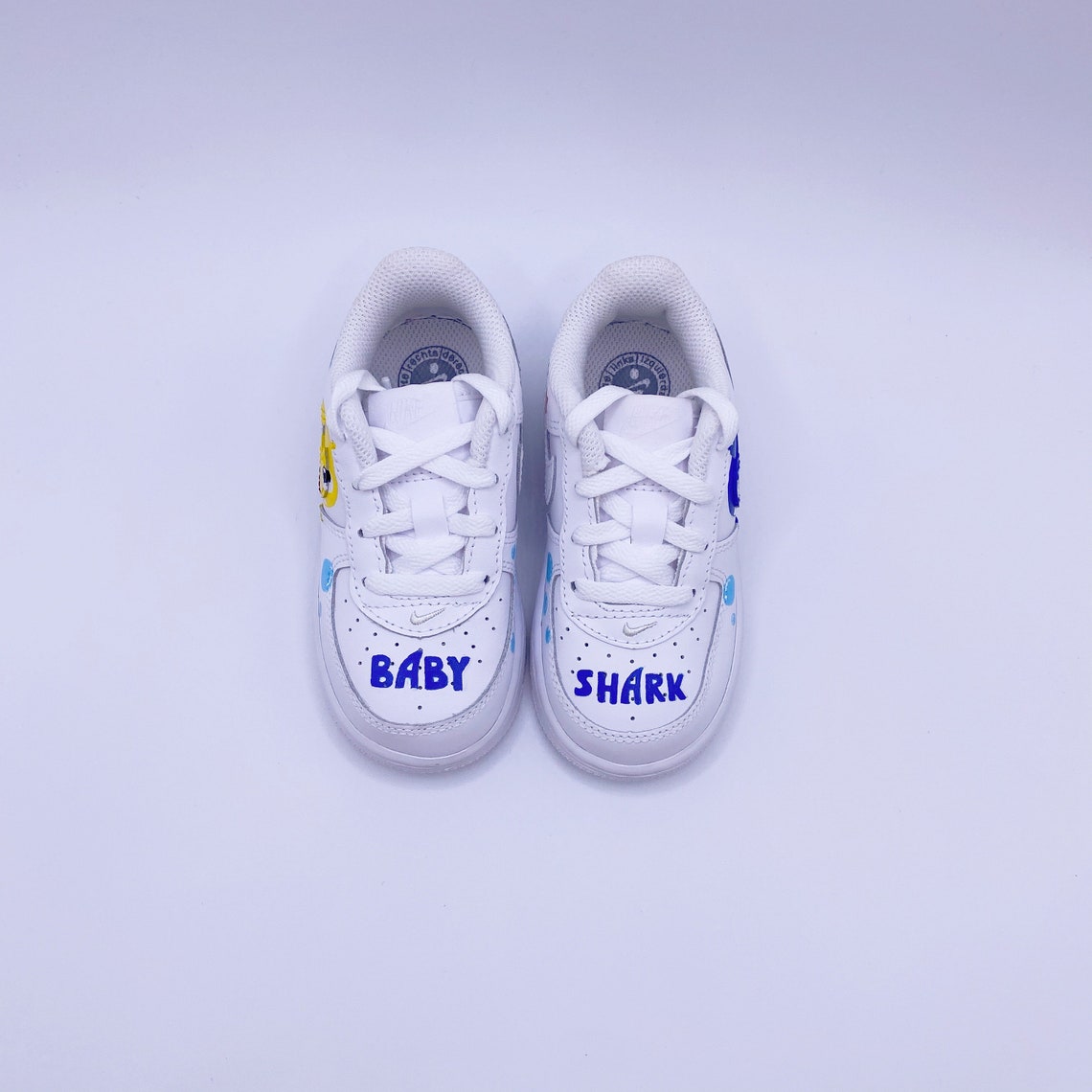 Baby Shark Shoes / Sneakers Custom Kids Nike Air Force 1 Etsy