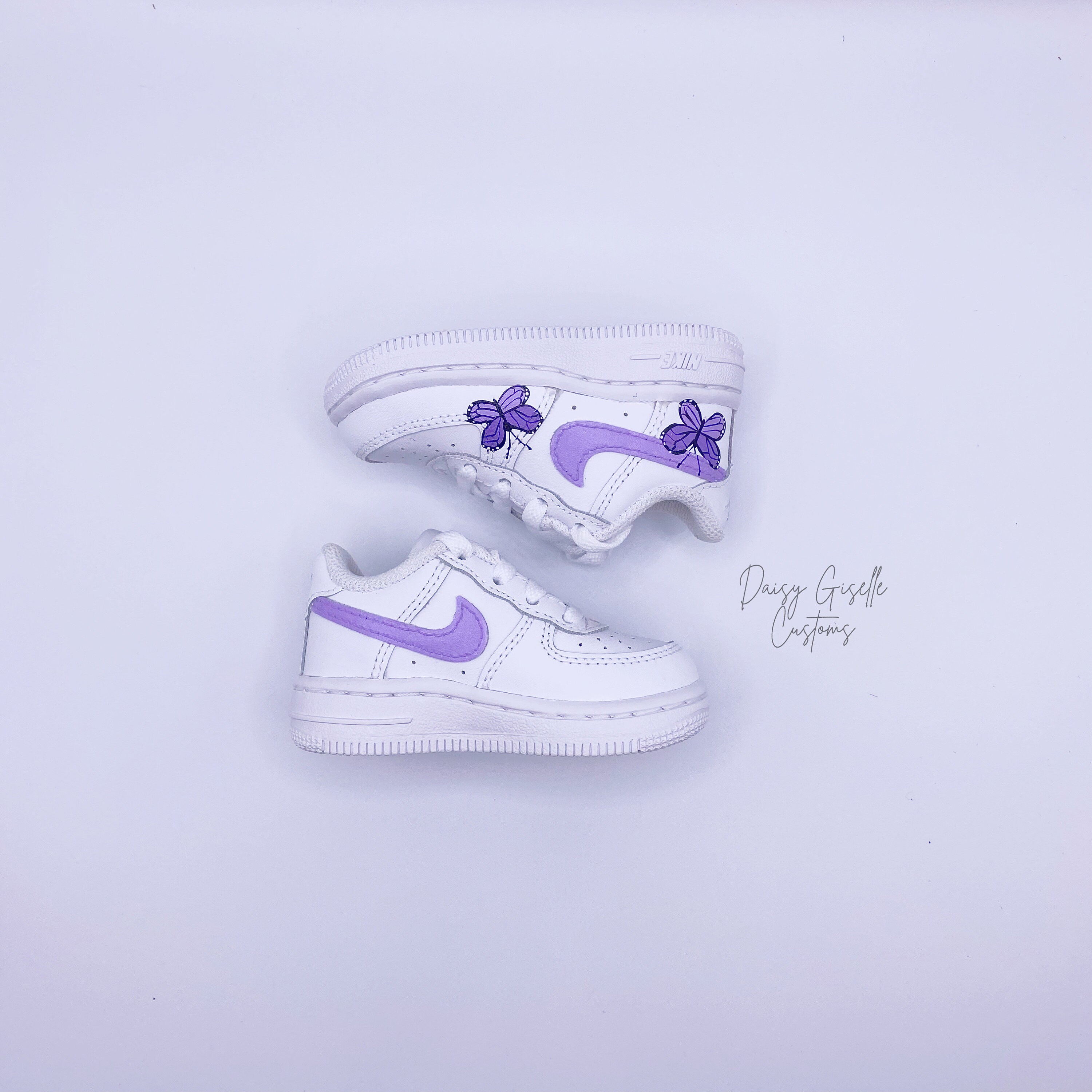 nike air shoes with butterflies