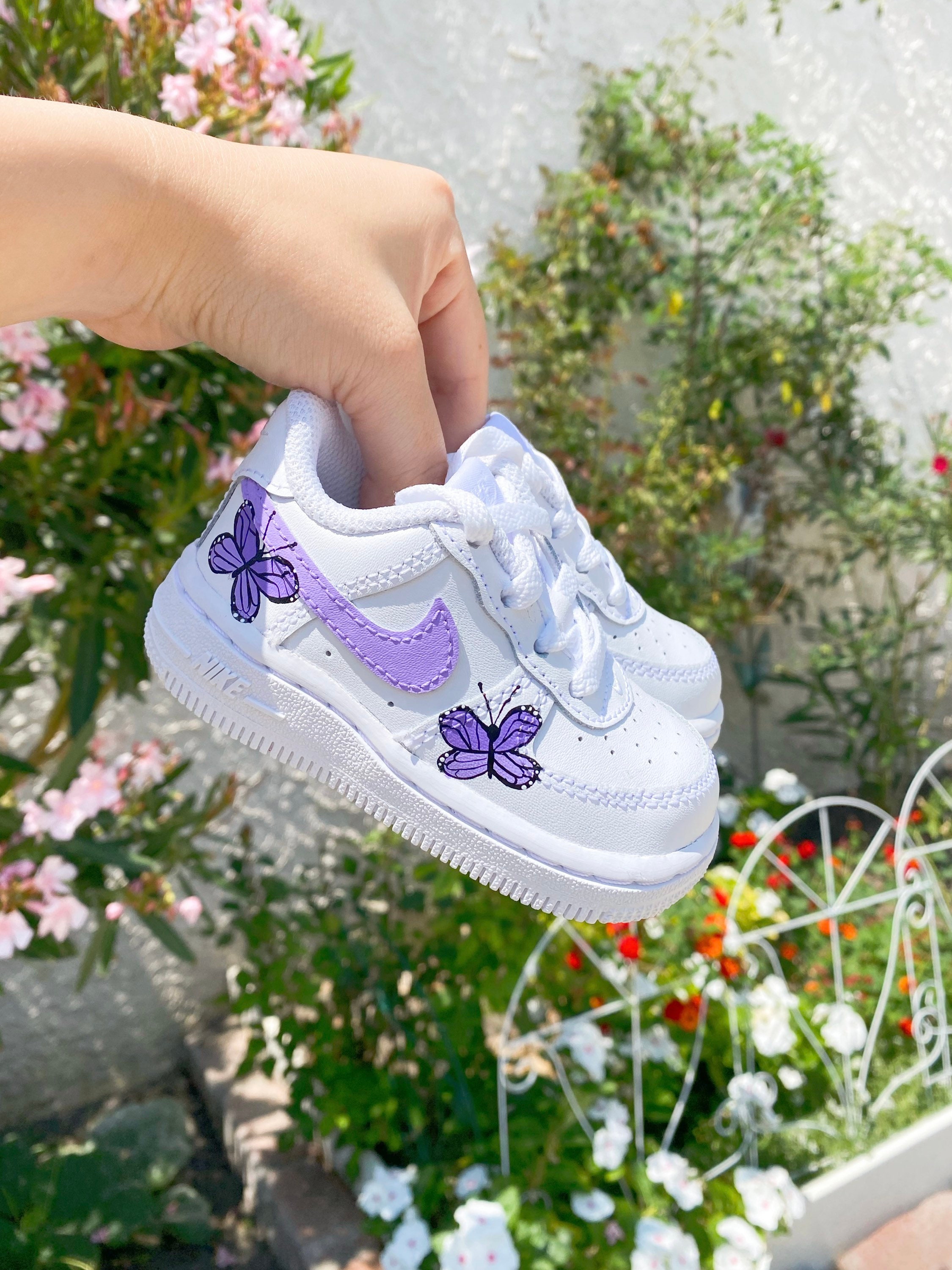 Butterflies Custom Kids Nike Ai Force 1 | Etsy