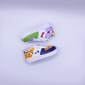 Buzz and Woody - Custom Kids Air Force 1 - Hand painted Disney sneakers - Toy Story