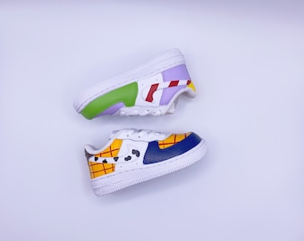 Buzz and Woody - Custom Kids Air Force 1 - Hand painted Disney sneakers - Toy Story