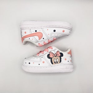 Minnie Mouse - Custom Kids Air Force 1 - Hand painted Disney sneakers