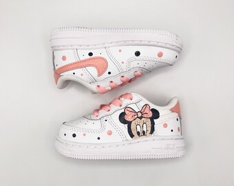 Minnie Mouse - Custom Kids Air Force 1 - Hand painted Disney sneakers