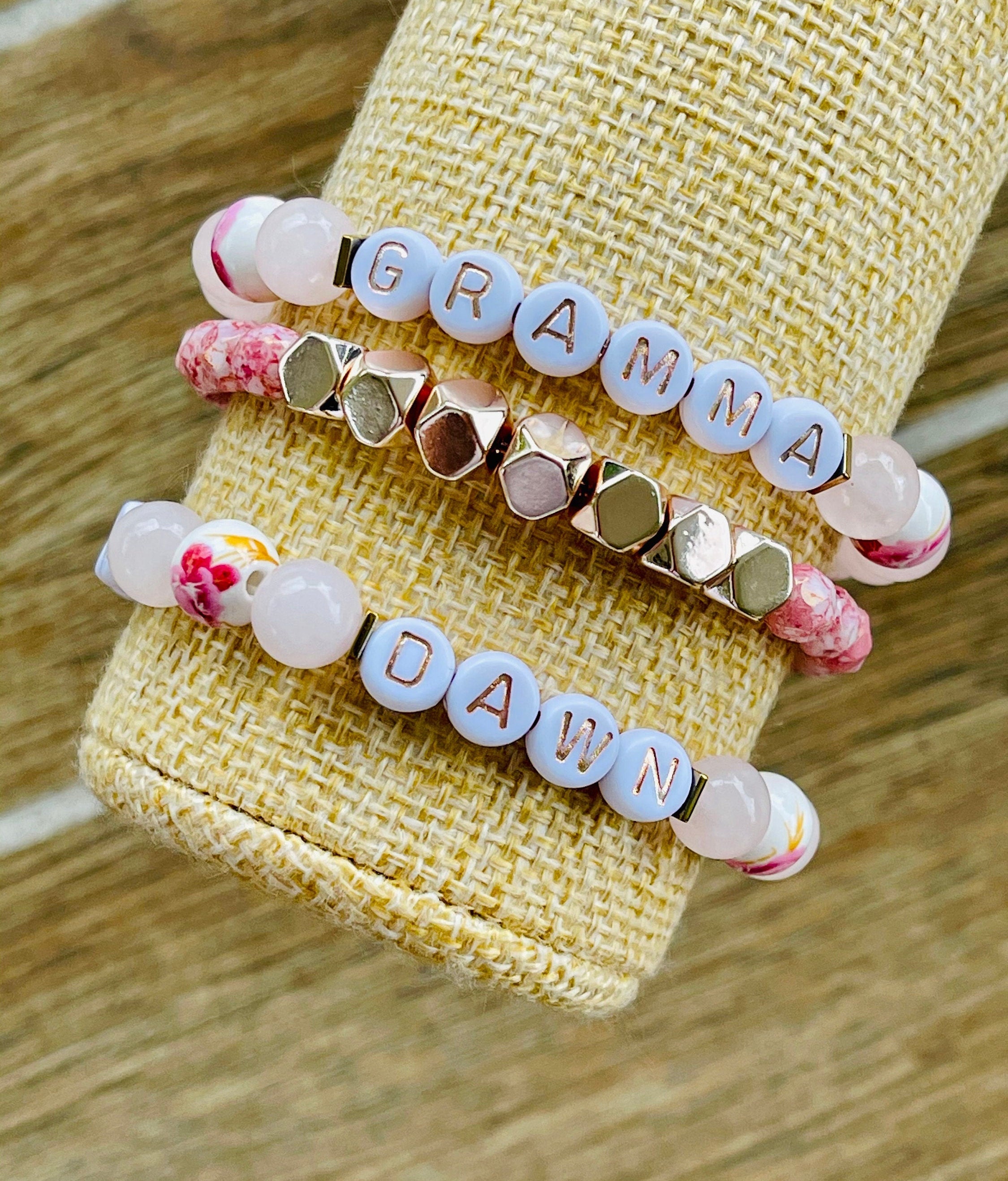 Mothers Day Bracelet Pink Beads Rose Quartz Rose Beads Etsy.de