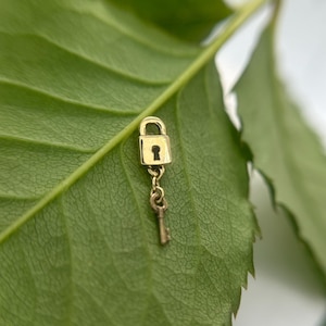 Love Locked - 14k Yellow Gold from Maya suitable for Flat, Forward Helix, Tragus & Helix piercings