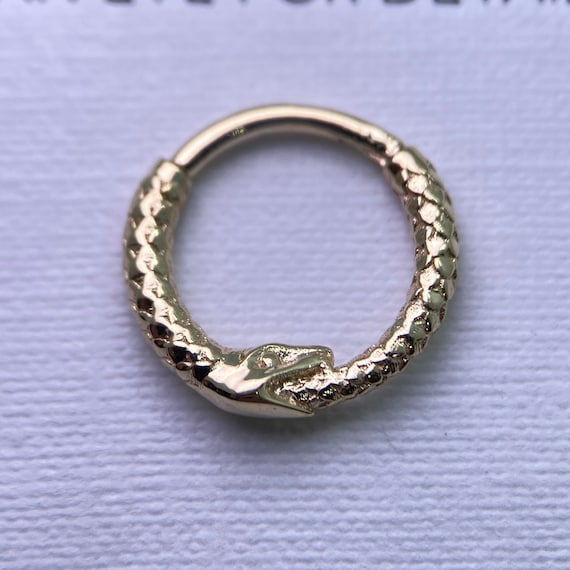 Foes Jewelry Ouroboros Hinged Segment Ring 14kt Yellow Gold 16g