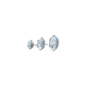 Extremos de circonita cúbica NeoMetal - Joyería de titanio sin rosca - Marquesa