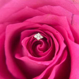 Buddha Jewelry Organics Belle 14kt Yellow Gold with Genuine Diamond, perfect for Tragus, Helix, Conch, Nostril piercings