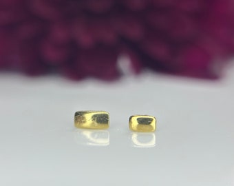 Plain Bar from Neometal 18K Yellow Gold Threadless Jewelry, perfect for Helix, Nostril, Conch, Lobe, Flat & More