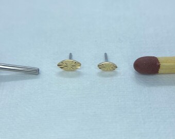 JUNIPURR Laser Marquise 14kt Yellow Gold for Helix, Nostril