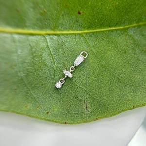 Charm de cadena "In Your Dreams" de Ember Body Jewelry en oro blanco de 14 kt y circonitas cúbicas para piercings en hélice, planos, lóbulos y más.