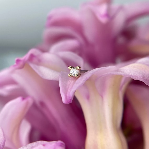 Buddha Jewelry Organics Genuine Diamond Prong Set in 14kt Yellow