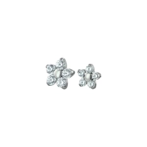NeoMetal - Titanium Threadless Jewelry - Flower CZ End