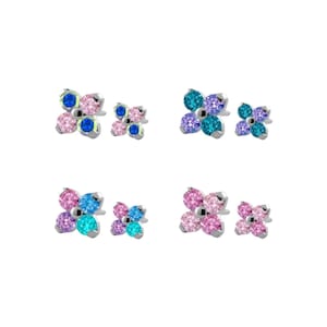 NeoMetal Forte CZ Ends - Titanium Threadless Jewelry - Dreamland