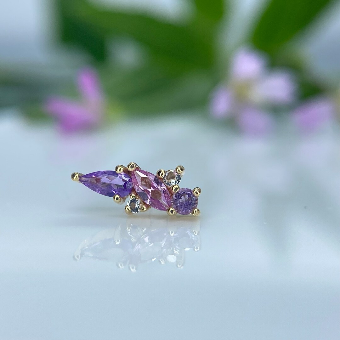 Buddha Jewelry Organics Visionary 14kt Yellow Gold, Pink Sapphire