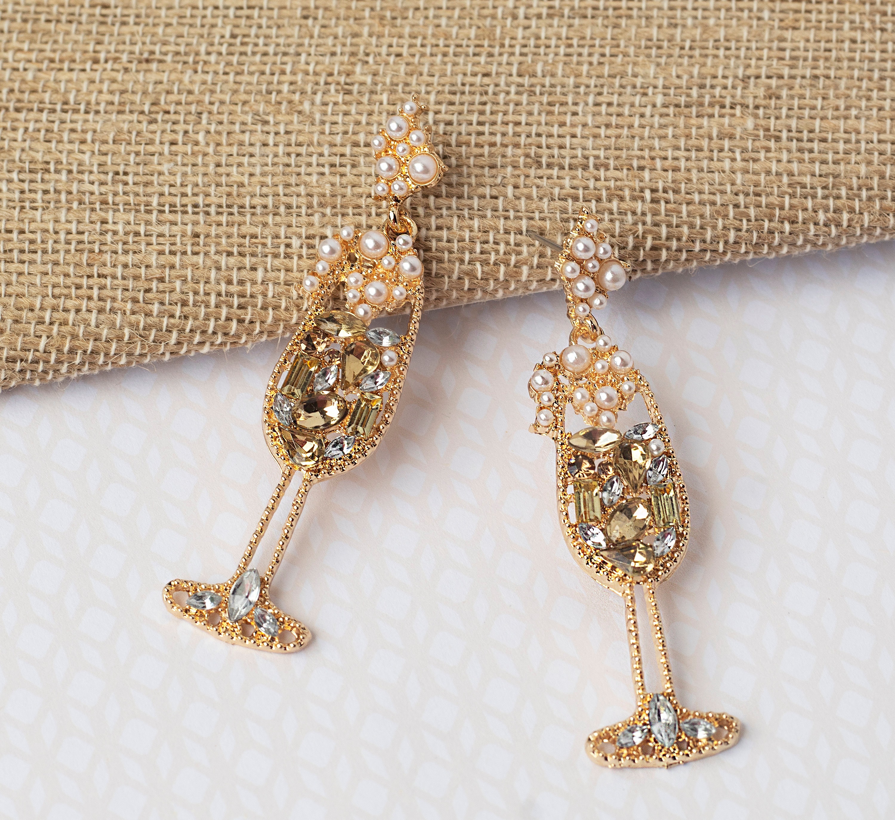 16+ Champagne Color Earrings