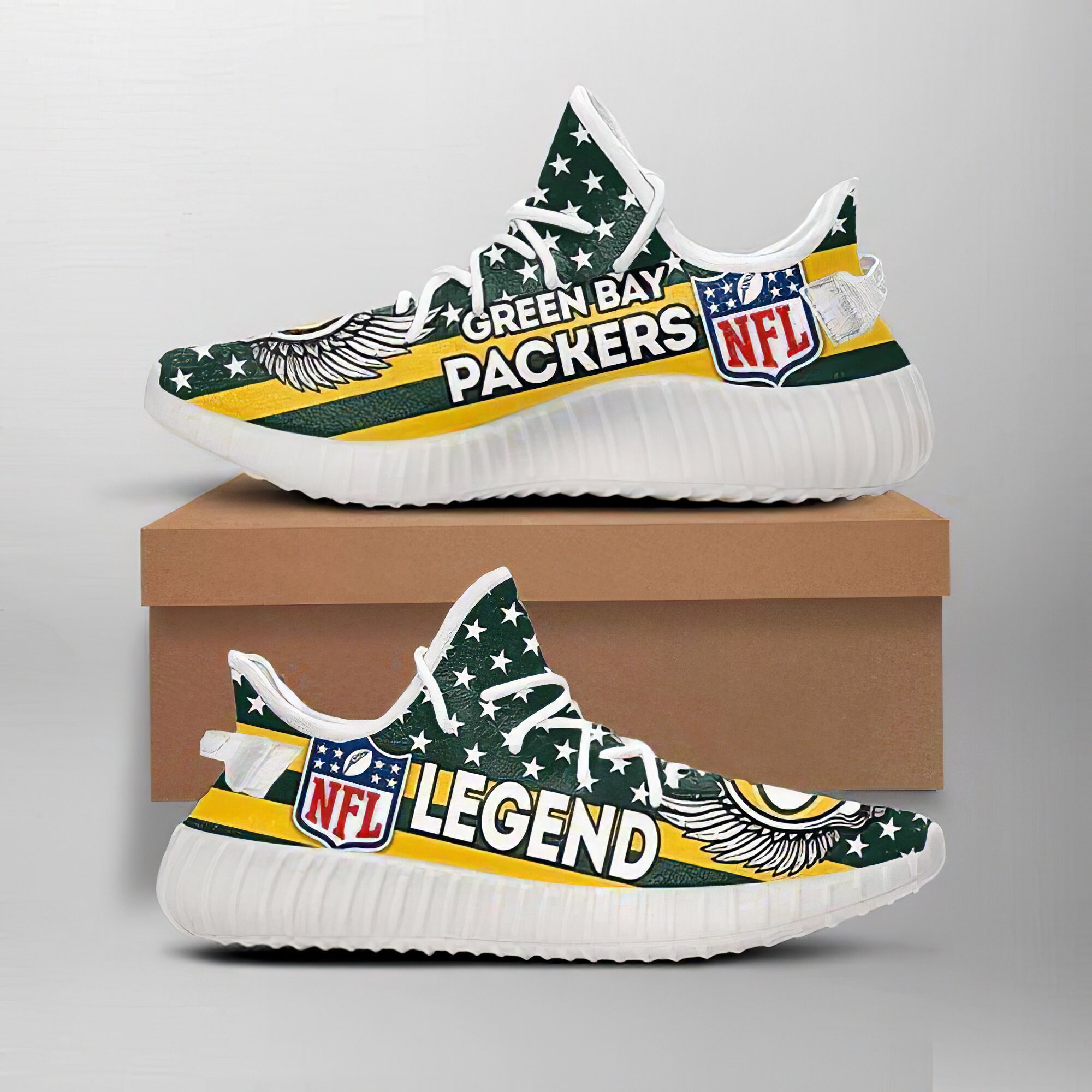 Green Bay Packers Legende Yeezy NFL Sport Teams Yeezy Boost | Etsy