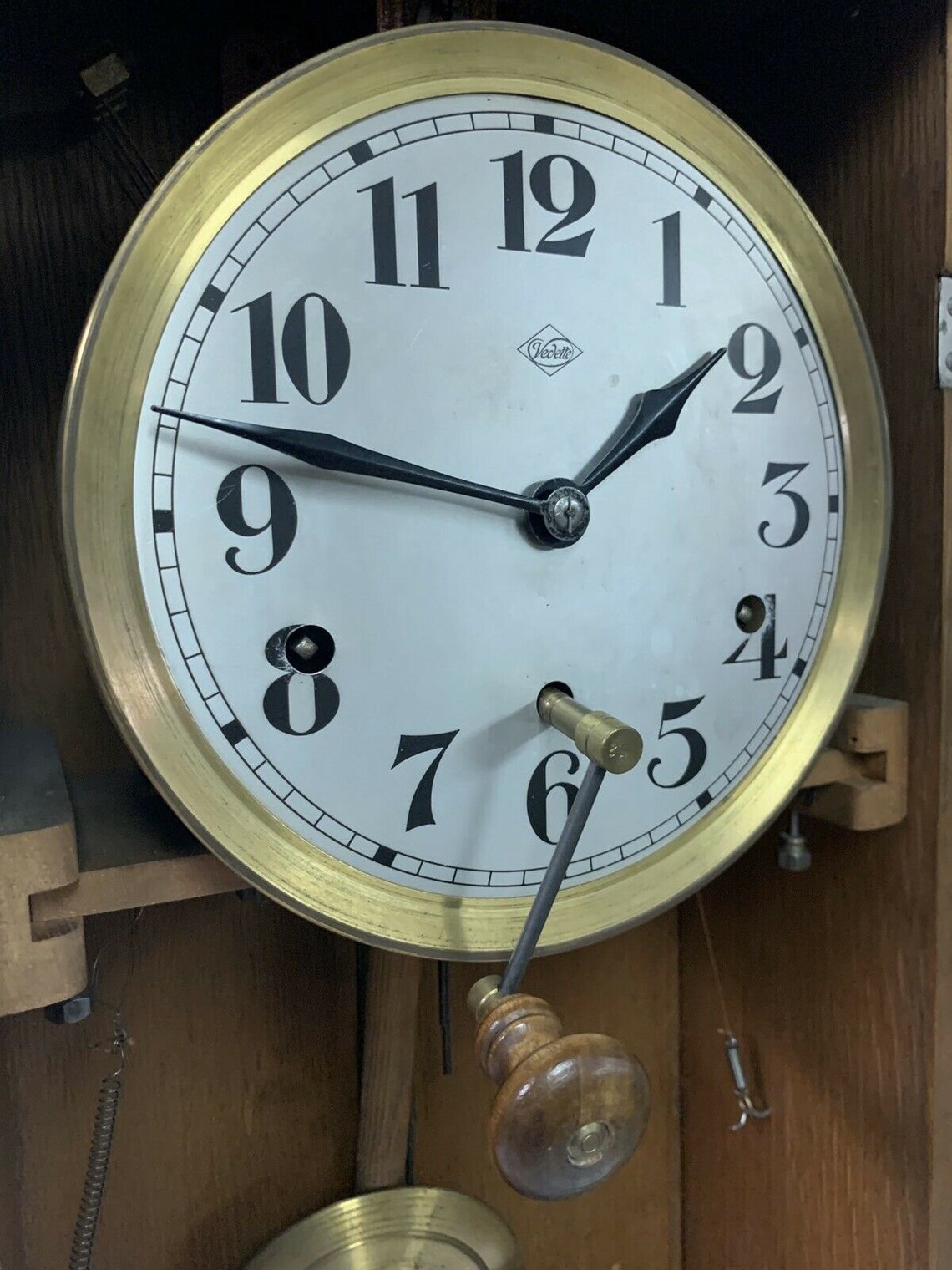 French Vedette Westminster Chime Wall Clock 1920s Vintage Etsy
