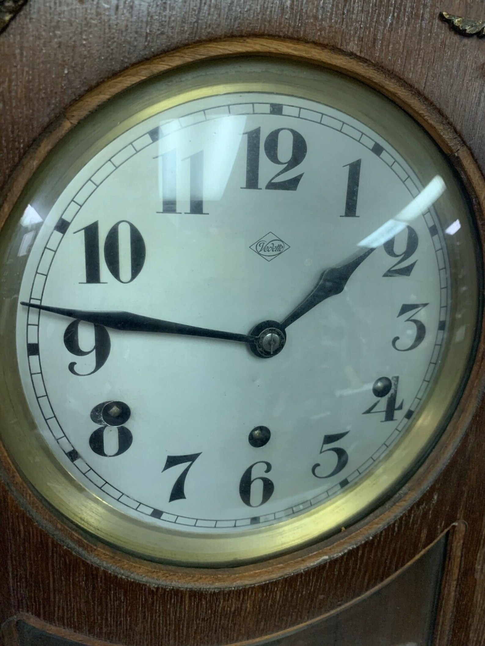 French Vedette Westminster Chime Wall Clock 1920s Vintage Etsy