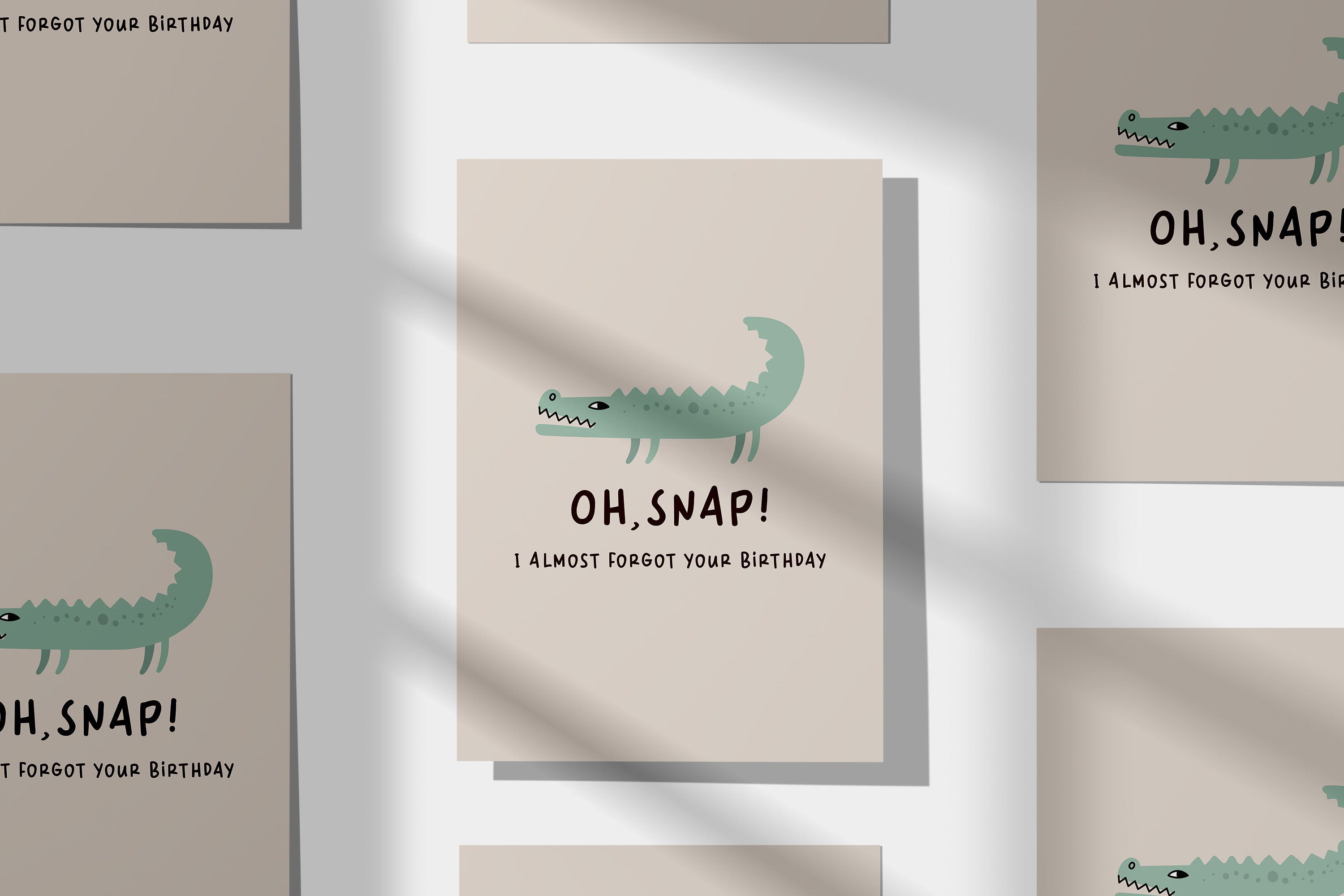 Printable Belated Birthday Card, Minimalist Belated Birthday Card