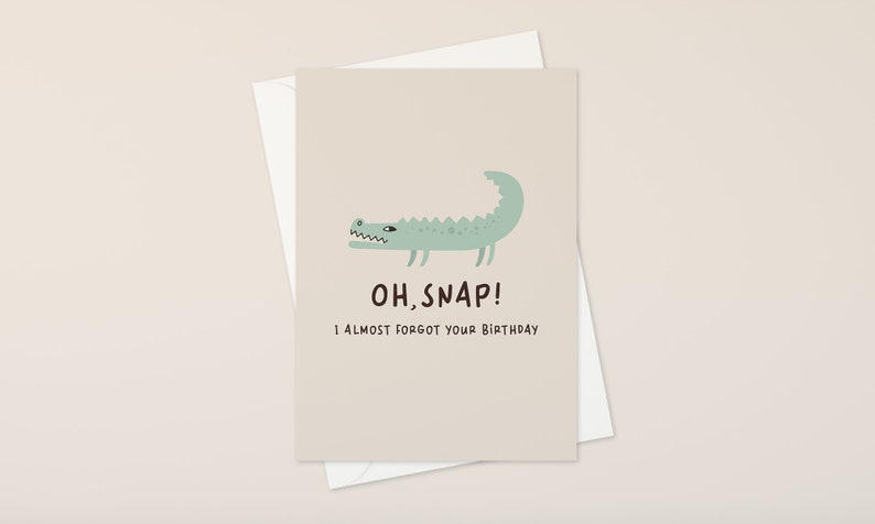 Printable Belated Birthday Card, Minimalist Belated Birthday Card ...