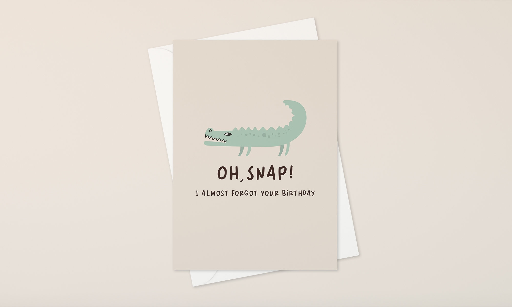 Printable Belated Birthday Card, Minimalist Belated Birthday Card