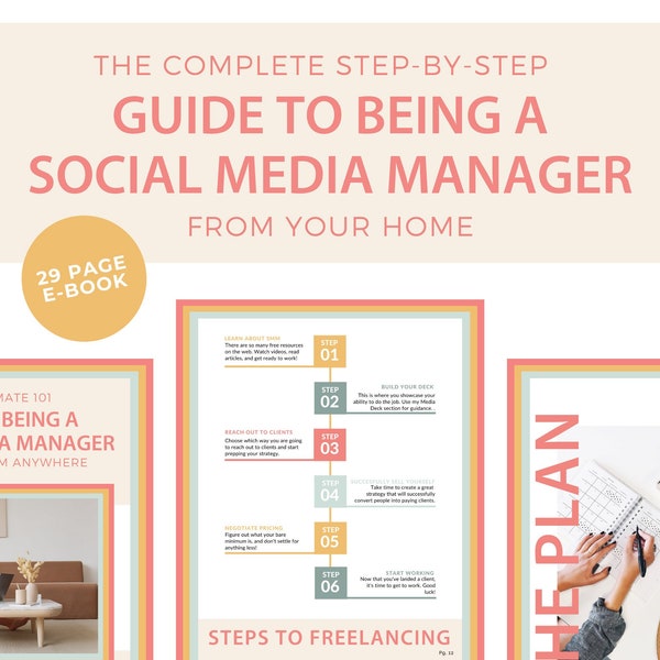 Become a Social Media Manager: A Comprehensive Guide for Beginners | Work From Home | PDF Freebies Included