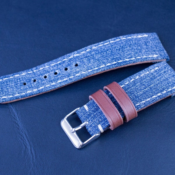 Denim Watch Strap Etsy
