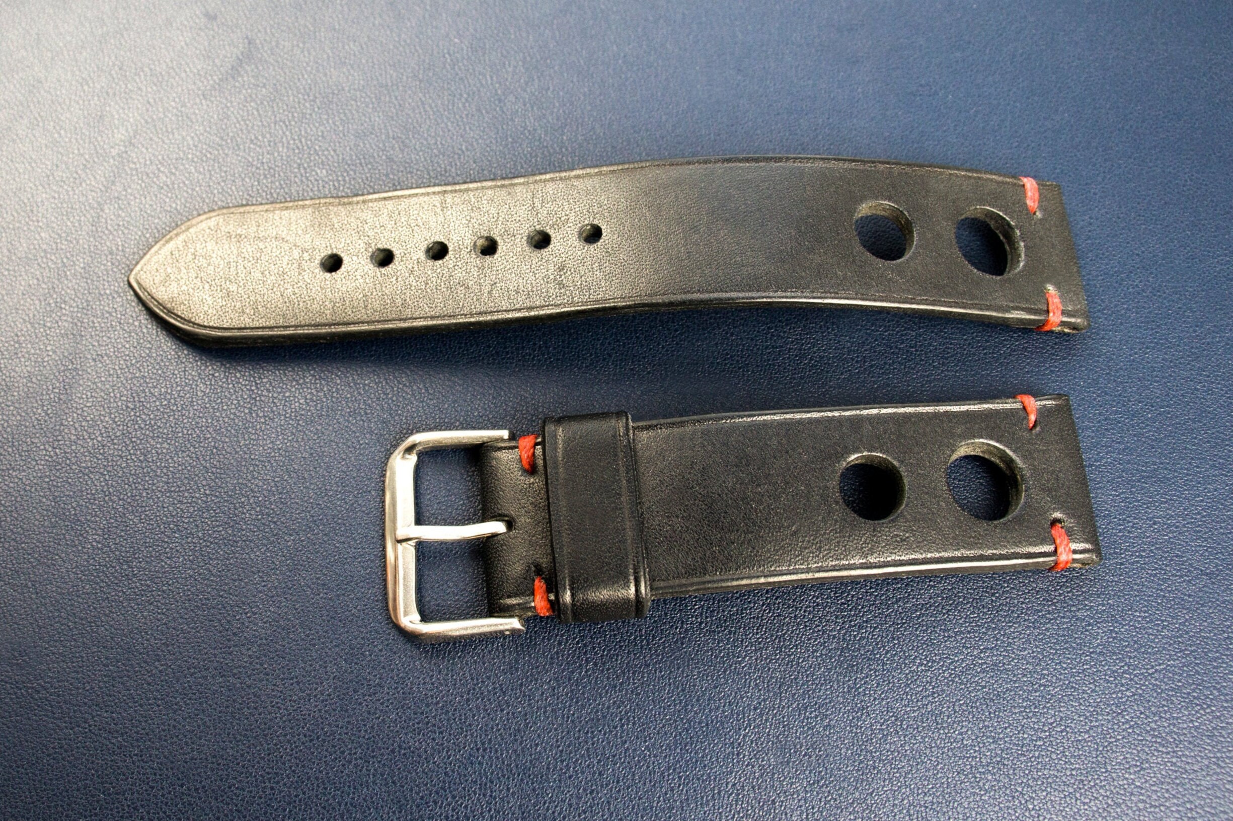 Cinturino Per Orologio Militare Mimetico Verde Scuro In Pelle - Foto 9