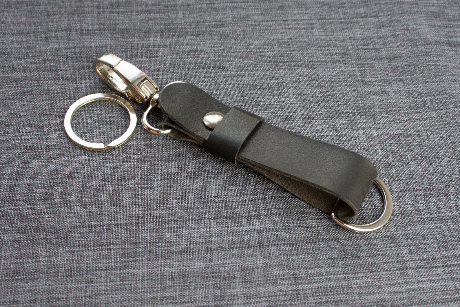 Leather Belt Clip Leather Key Clip Mens Leather Keyring Etsy