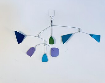 Multicolor Pastel Midcentury Modern Mobile, 17” wide x 18” high