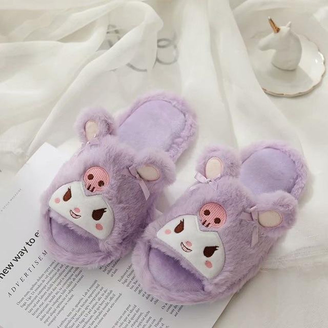 Sanrio Slippers Kawaii Slippers Plush Slippers Etsy