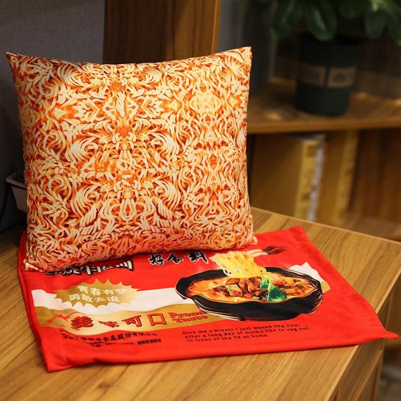 Ramen Noodle Blanket w/ Pillow Kawaii Gifts Kawaii Decor Etsy