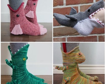 Kawaii Knitted Thick 'Animal Shaped' Socks | Cool Socks | Socks for Kids | Cute Socks | Kawaii Socks | Fish Gifts | Shark Gifts
