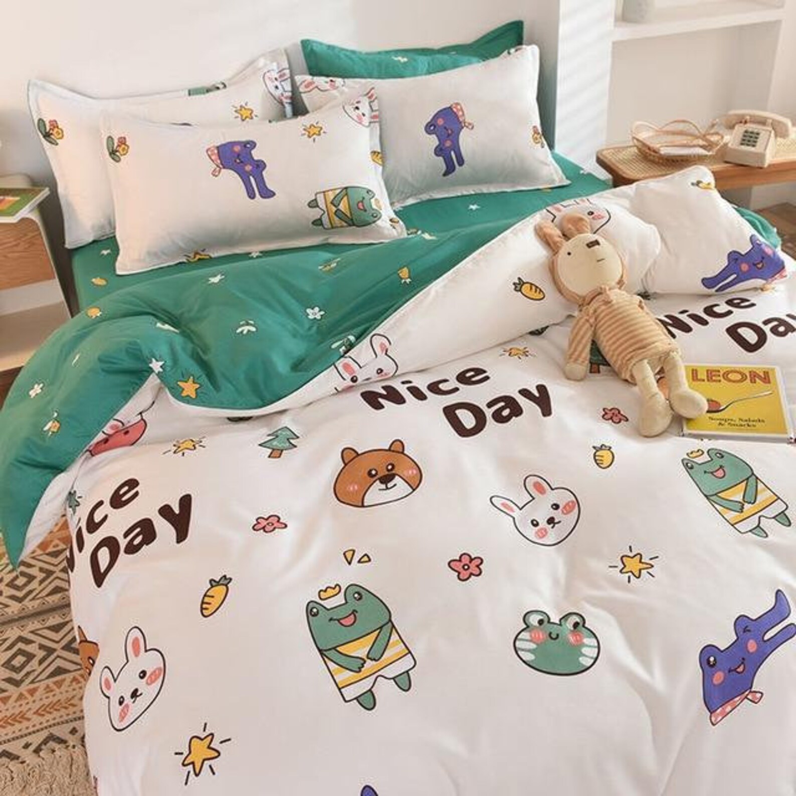 Kawaii Nice Day Duvet Cover Set Twin Full Queen King Duvet Etsy