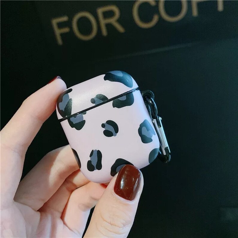 Clip Included Cheetah Print AirPod Case