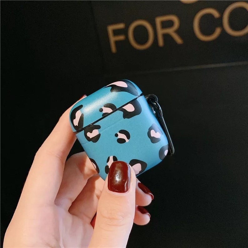 Clip Included Cheetah Print AirPod Case