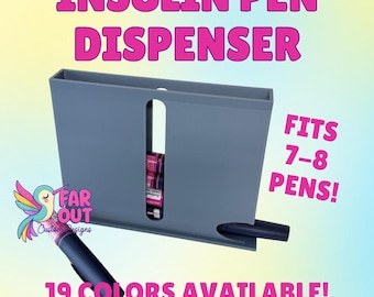 Insulin Pen Organizer Dispenser | Fridge Insulin Storage | Diabetes Supply Organizer | 3D Printed Insulin Holder