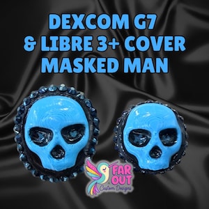 Dexcom G7 Cover | Reusable Sensor Accessory | Libre 3+ Cover | Stelo | Masked Man | CGM Accessories | Booktok