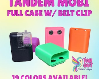 Tandem Mobi Pump Case with Belt Clip | Insulin Pump Holder | Tandem Mobi Accessory | Diabetic Supply Case | 3D Printed Pump Clip | 19 Colors