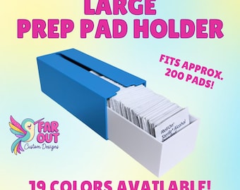Large Prep Pad Holder | Alcohol Wipe Dispenser | Medical Storage Organizer | Diabetic Supply Organizer | Holds 200 Prep Pads | 19 Colors