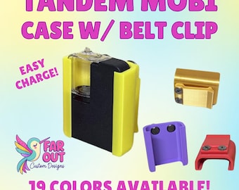 Tandem Mobi Pump Case with Belt Clip | Insulin Pump Holder | Tandem Mobi Accessory | Diabetic Supply Case | 3D Printed Pump Clip | 19 Colors