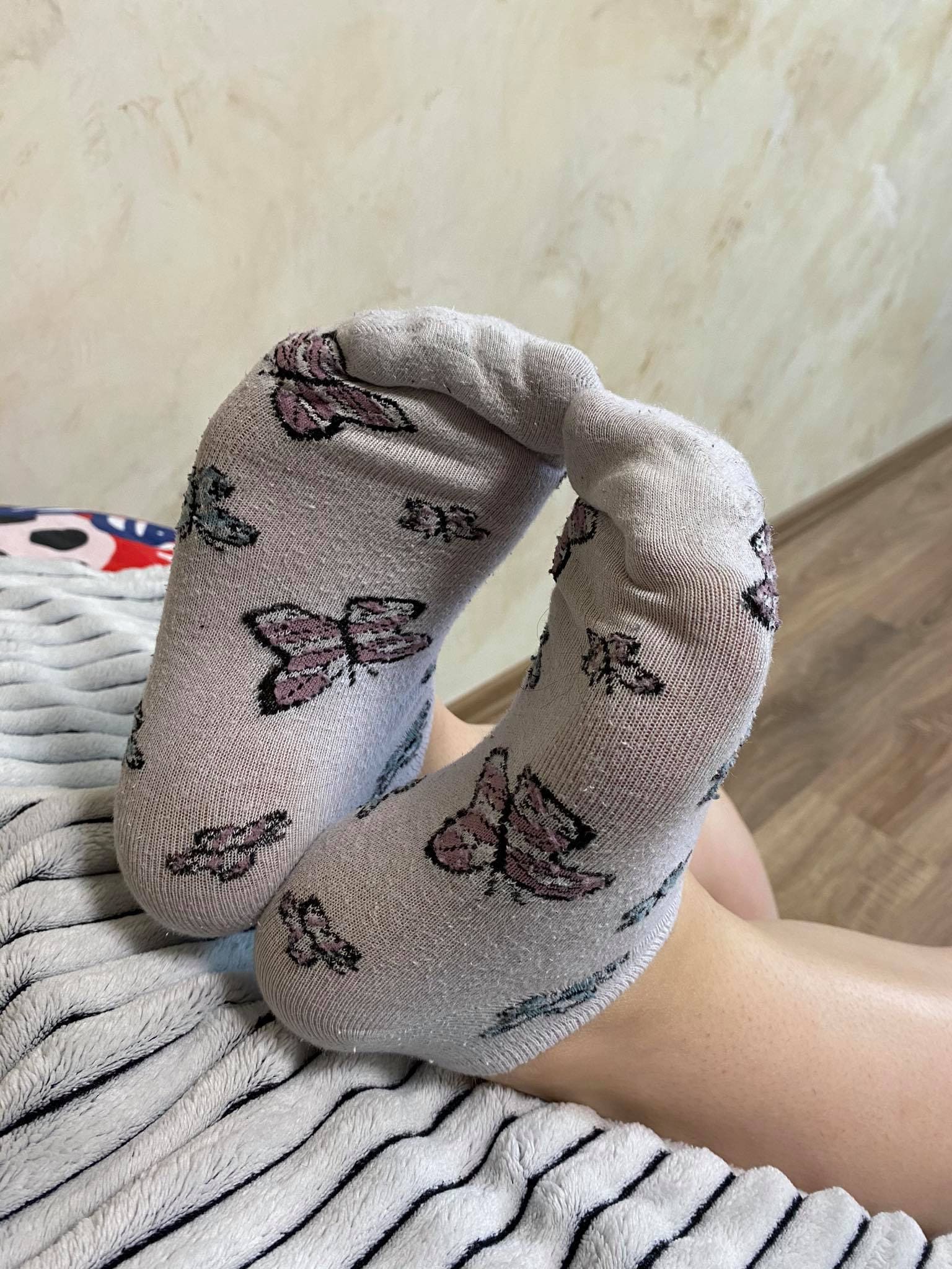 Worn women white socks used Smell DIRTY Etsy