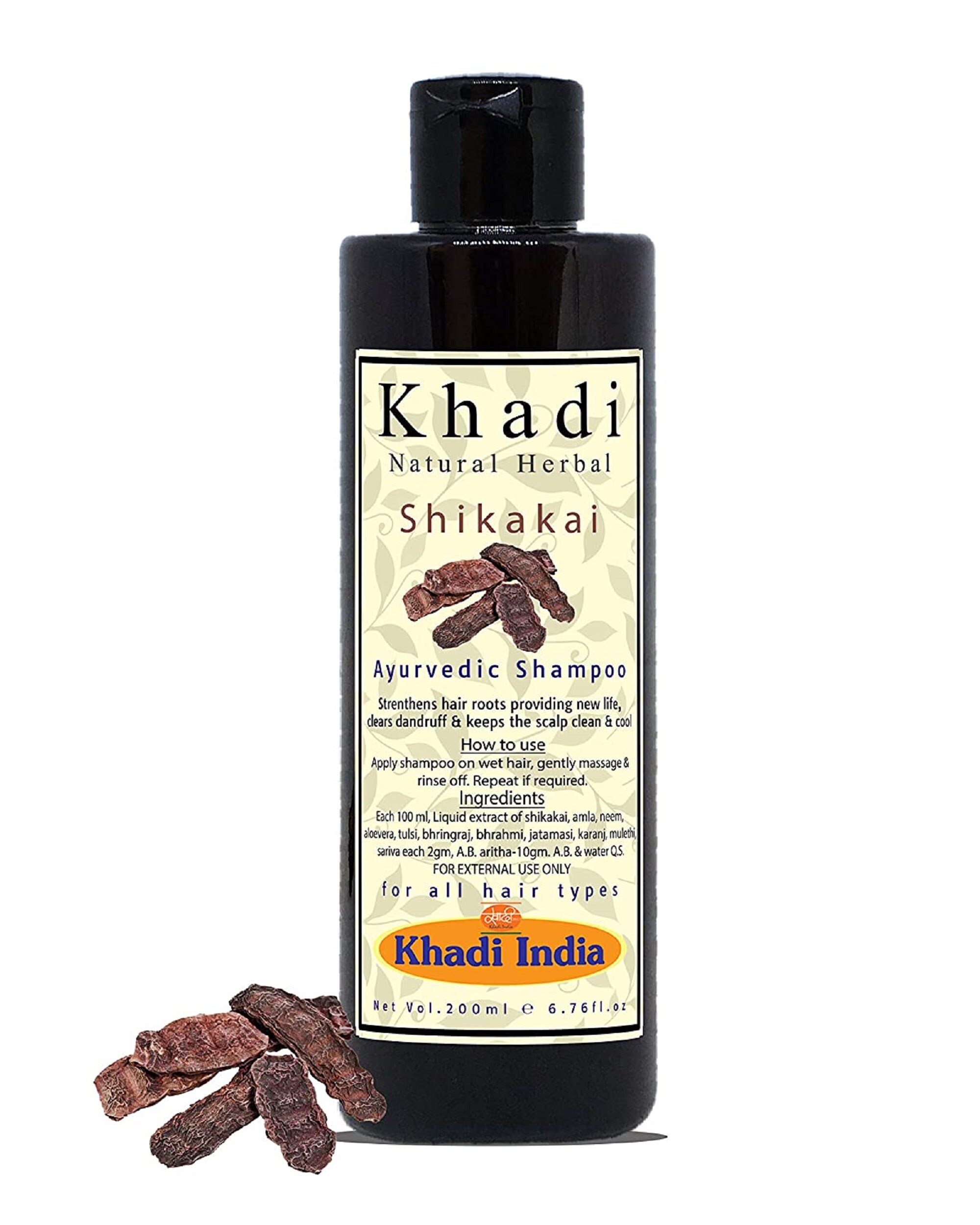 Khadi Natural Herbal Shikakai Ayurvedic Shampoo 200ml Etsy