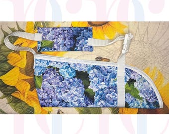 Paarse hortensia draagdoek voor volwassenen