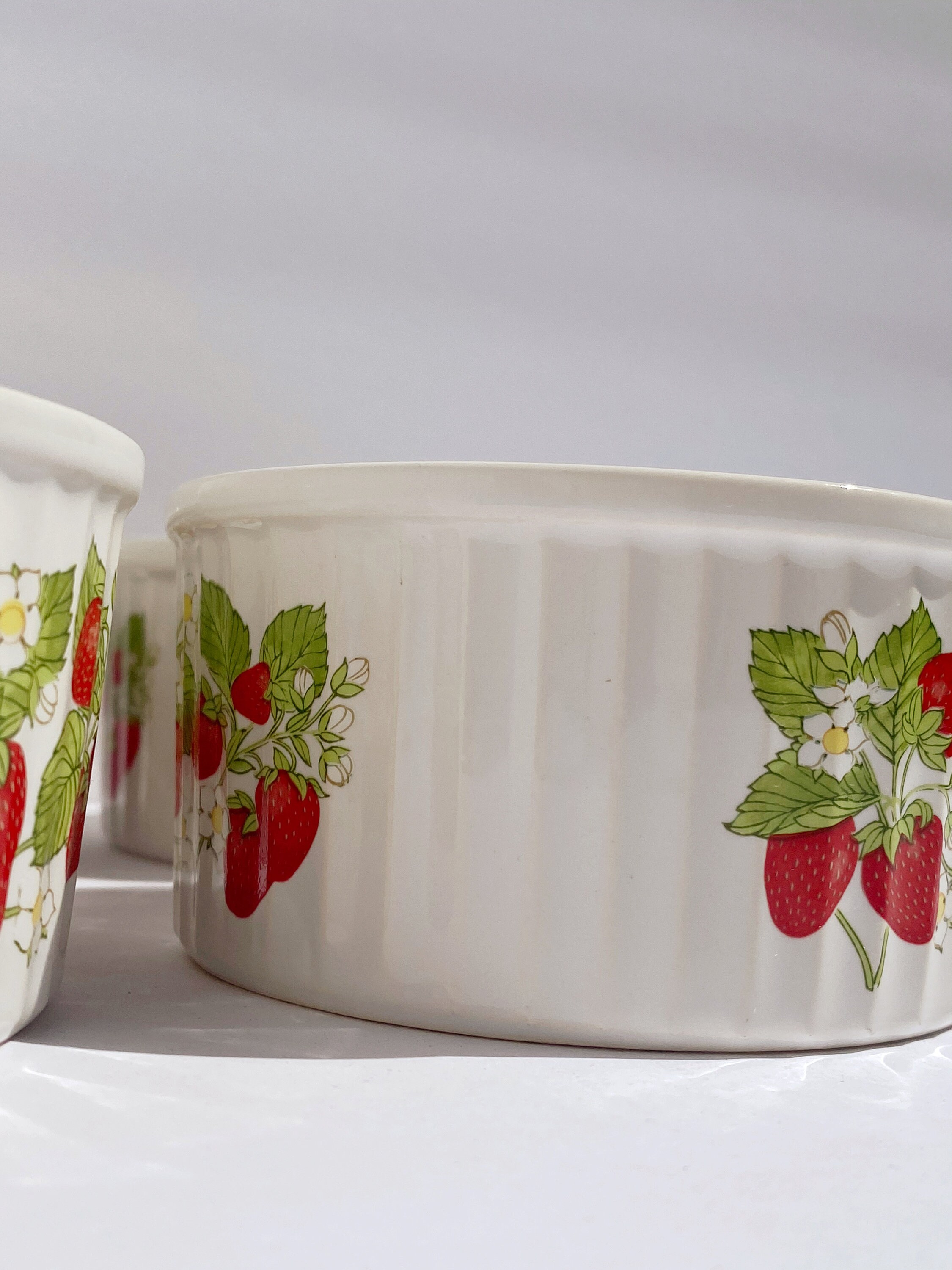 Set of 4 Vintage Action Strawberry Ramekin Adorable Ceramic Etsy